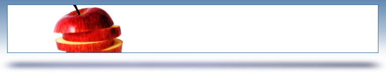 training / quality assurance graphic header - sliced apple